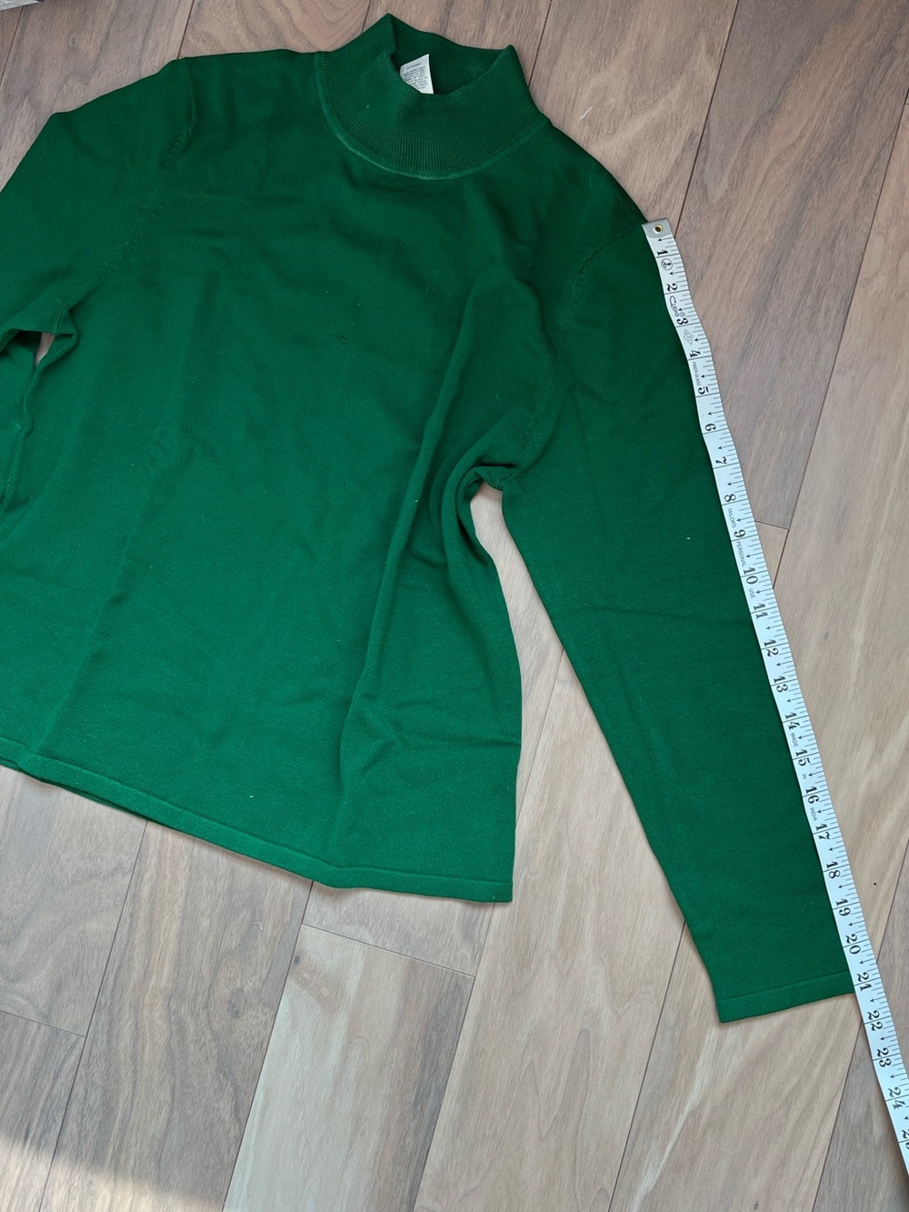 VTG Pendleton Silk Knit Emerald Green Sweater Size Petite M - Picture 6 of 6